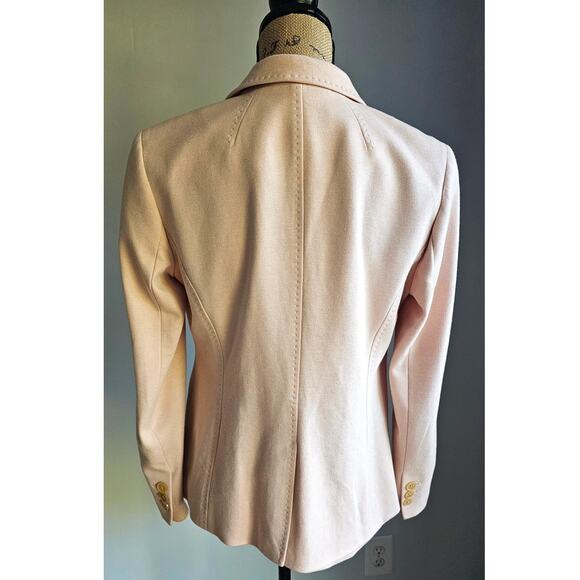 Talbots Pink Peach 2 Button Blazer, Gorgeous Stitching Detailed, New, Sz 8 - Picture 2 of 9